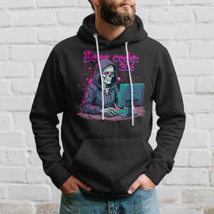 Skeleton Hacker Gamer It Programmer Kapuzenpullover Geschenke für Ihn