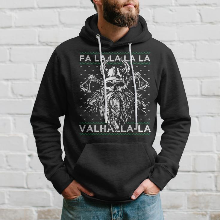 Ugly Christmas Fa La Laalhalla-Laiking Skull Kapuzenpullover Geschenke für Ihn