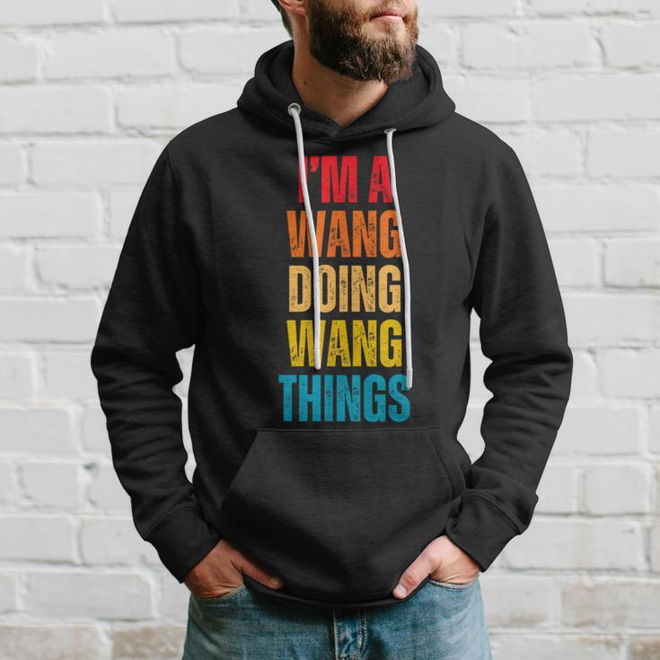 Wang Proud Family Retro Reunion Surname Kapuzenpullover Geschenke für Ihn