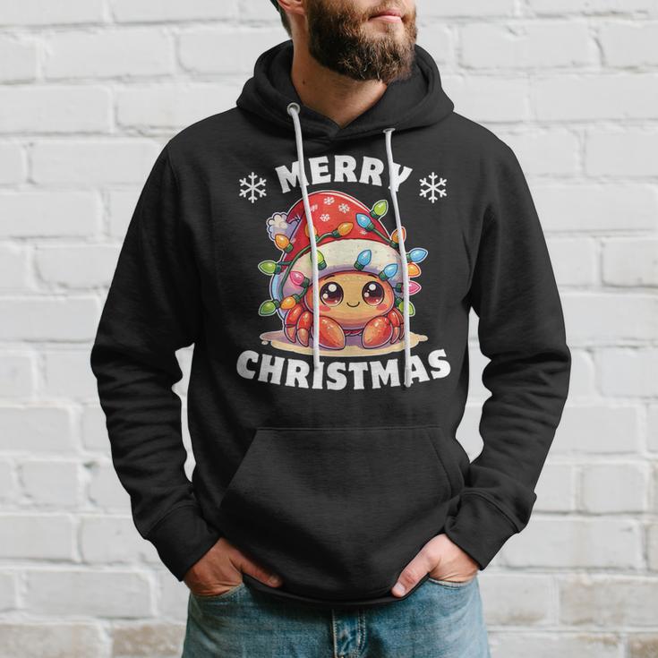 Weihnachtsmütze Weihnachten Lichterkette Einsiedlerkrebs Kapuzenpullover Geschenke für Ihn