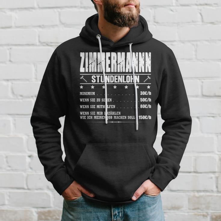 Zimmermann Stundenlohn Zimmermeister Gehalt Carpenter Saying Kapuzenpullover Geschenke für Ihn