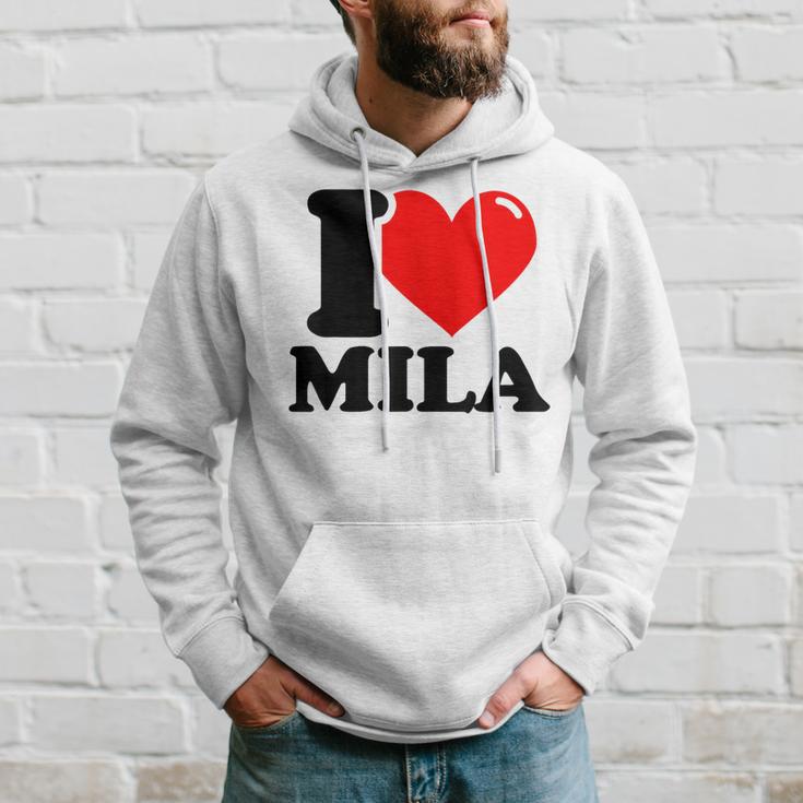 Ich Liebe Mila German Langu Gray Kapuzenpullover Geschenke für Ihn