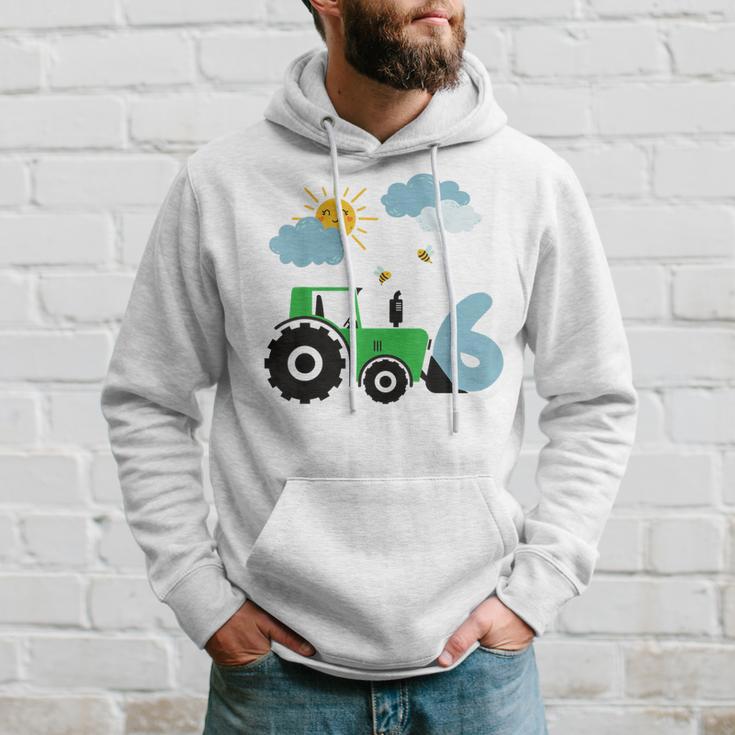 Kinder Geburtstag Traktor 6 Jahre Junge Bauernhof Zahl Kapuzenpullover Geschenke für Ihn