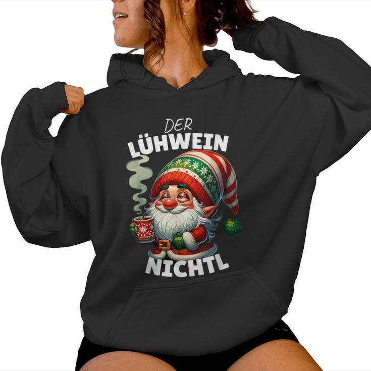 Mulled Wine Gnome Christmas Elf Lühwein Nichtl Kapuzenpullover für Damen