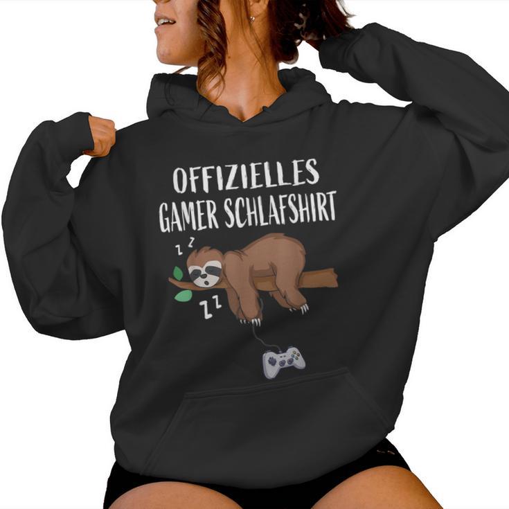 Gamer Pyjamas Sloth Gamingideo Player Kapuzenpullover für Damen