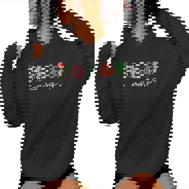 Preoperative Christmas Nurse Santa Hat Bauble Preop Nursing Women Hoodie