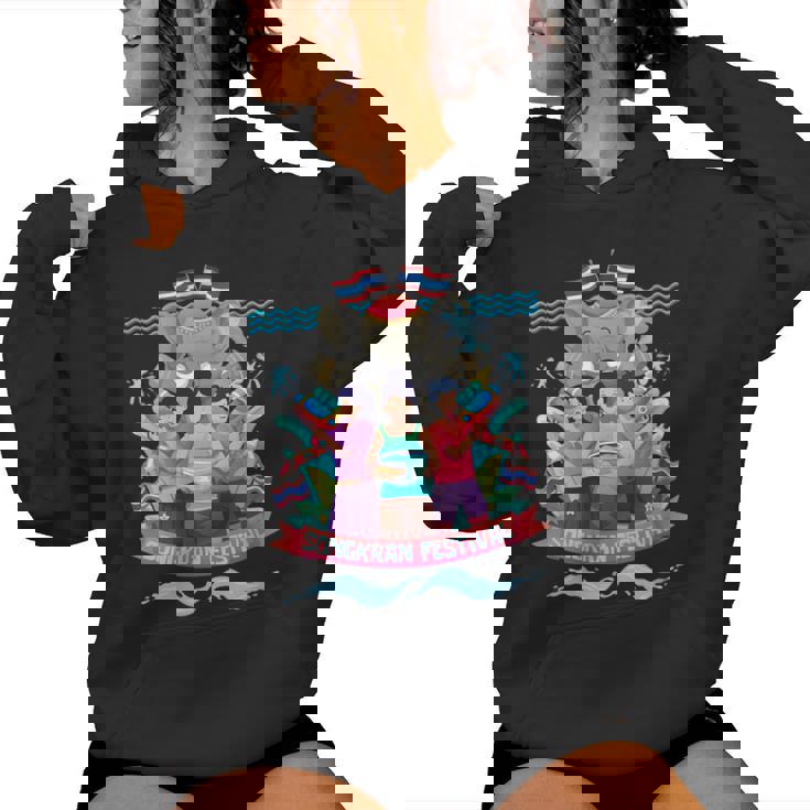 Thai Culture Songkran Festival Of Water Thailand Women's Hoodie