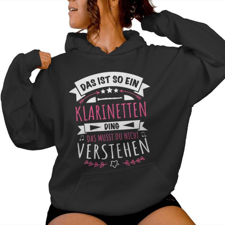 Women's Clarinettist Musician Das Ist So Ein Klarinettending Kapuzenpullover für Damen