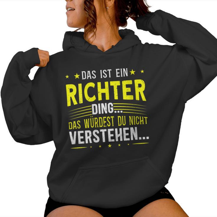 Women's With-Neck Das Ist Ein Richter Ding Kapuzenpullover für Damen