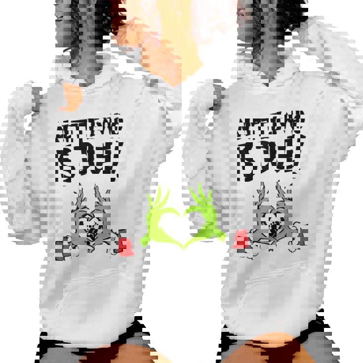 Christmas Pregnancy A Little Who Is Due Mom Women Hoodie