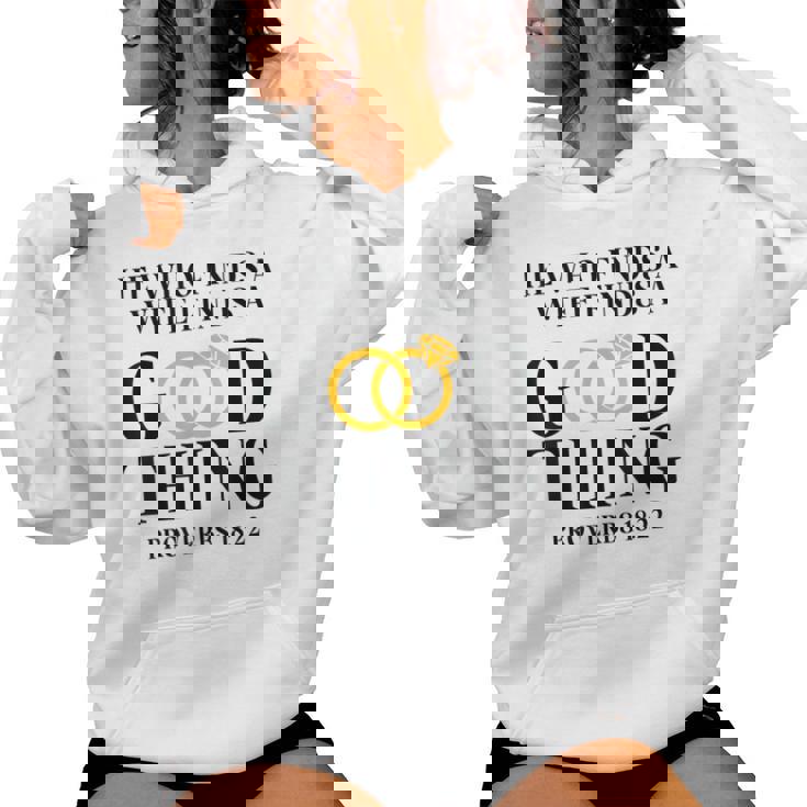 He Who Finds A Wife Finds A Good Thing Husband Women Hoodie