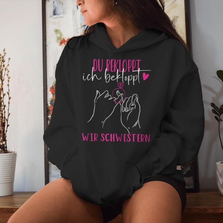 Beste Schwester Du Bekloppt Ich Bekloppt Wir Schwestern Kapuzenpullover für Damen Geschenke für Sie