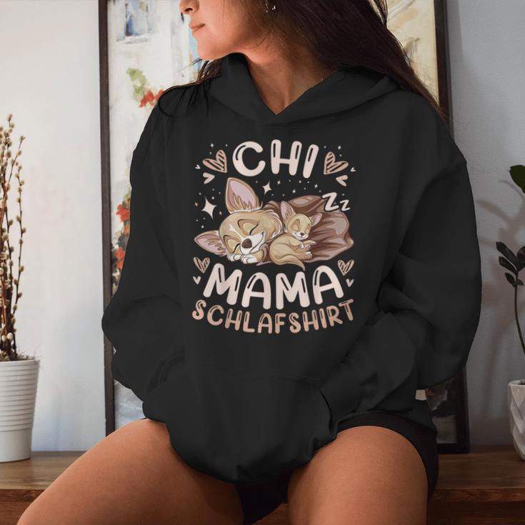 Chi Mama Schlaf Mutter Chihuahua Mit Welpe Muttertag Kapuzenpullover für Damen Geschenke für Sie