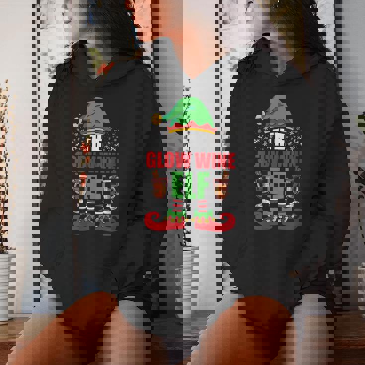 Christmas Market GLOW WINE ELF Merry Mulled Wine Christmas Women's Hoodie Gifts for Her