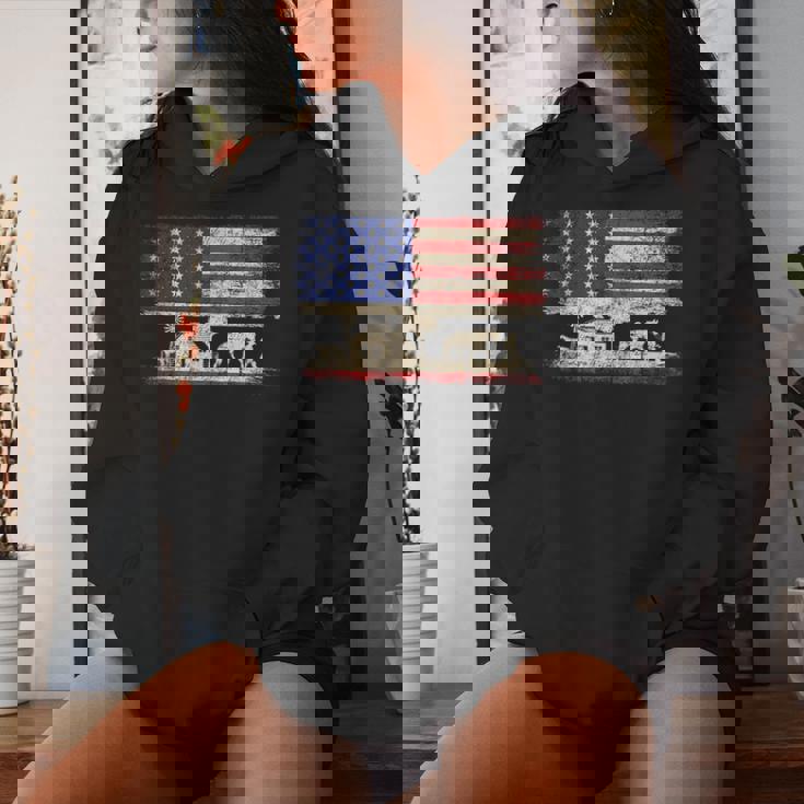 Cowboy Horse Riding Us American Flag 4Th Of July Rodeo Men Women Hoodie Gifts for Her