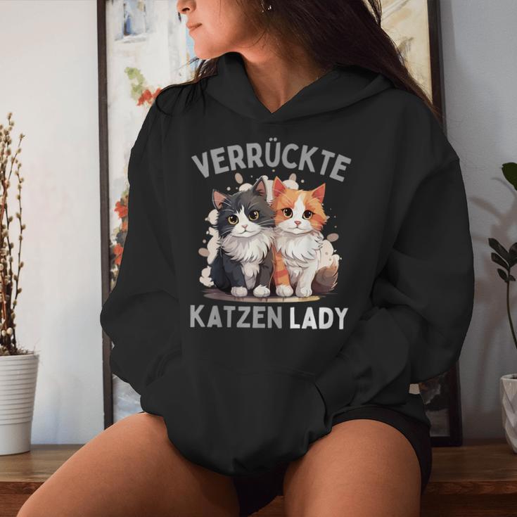 Crazy Cats Lady Cats Slogan Kapuzenpullover für Damen Geschenke für Sie