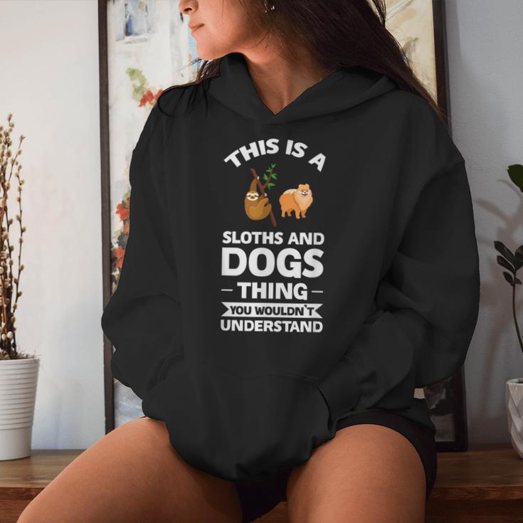 Dies Ist Ein Faultier- Und Hunde-Ding-Sloths Kapuzenpullover für Damen Geschenke für Sie