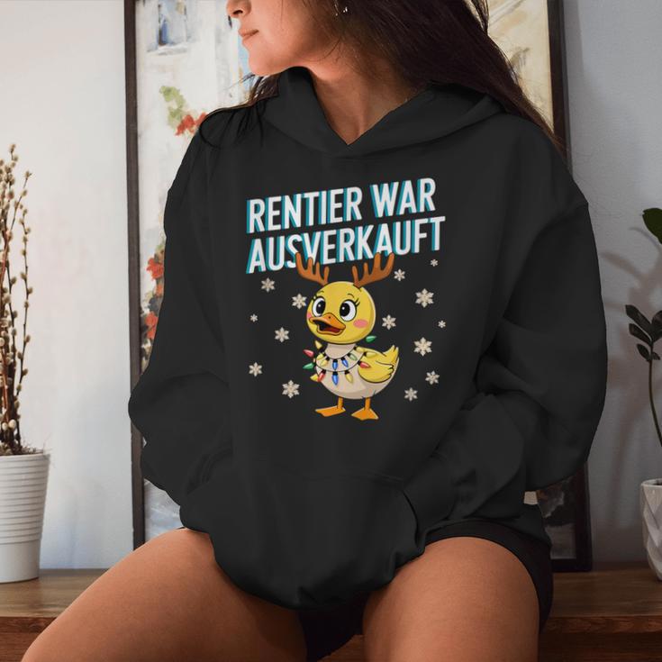 Saying Duck Christmas Reindeer War Ausverkauft Kapuzenpullover für Damen Geschenke für Sie