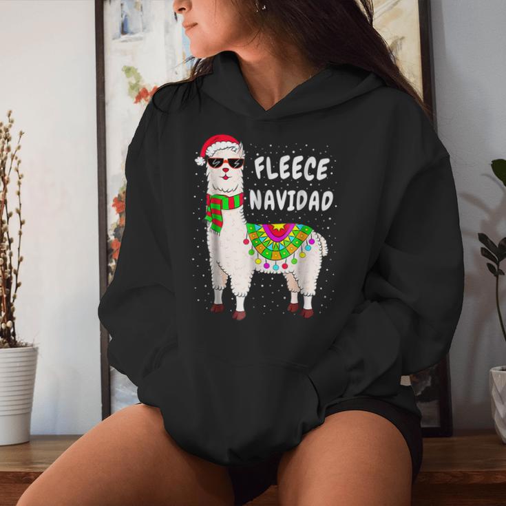 Llama Alpaca Christmas Fleece Navidad Kapuzenpullover für Damen Geschenke für Sie