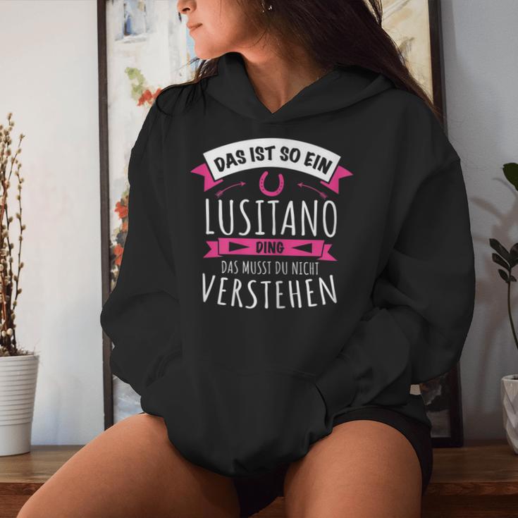 Lusitano With Horse Breed Das Ist So Ein Lusitano Ding Kapuzenpullover für Damen Geschenke für Sie