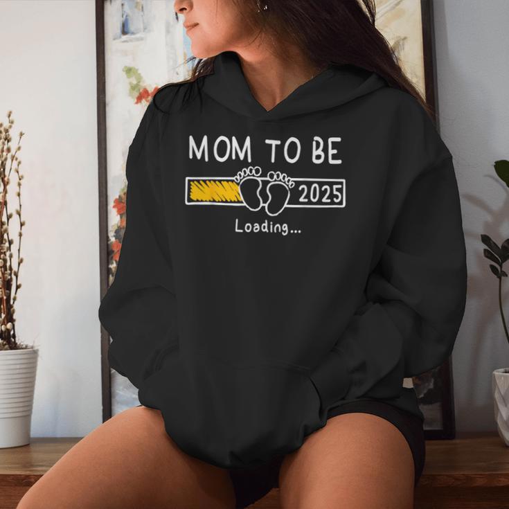 Mama Wird 2025 Loading Mama Est 2025 Wird Zur Mama Befördert Kapuzenpullover für Damen Geschenke für Sie