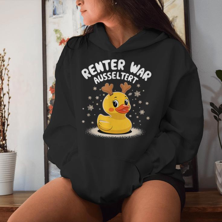 Renter War Ausgeltert Christmas Duck Kapuzenpullover für Damen Geschenke für Sie