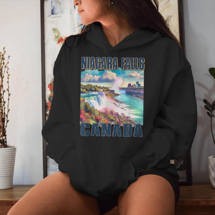 Retro Niagara Falls Californiaintage Rivers Canada Trip Kapuzenpullover für Damen Geschenke für Sie