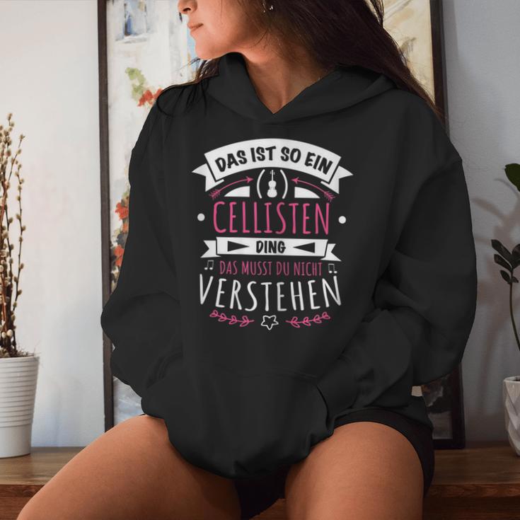 Women's Cellist Musician Cello Das Ist So Ein Cellisten Ding Kapuzenpullover für Damen Geschenke für Sie