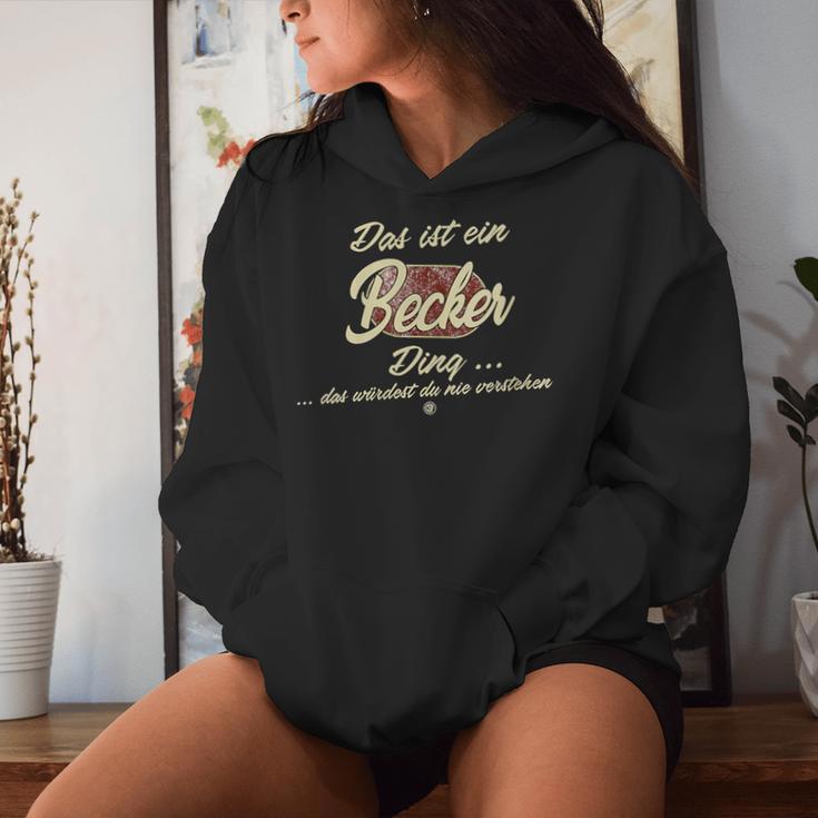 Women's Das Ist Ein Becker Ding Family Becker With-Neck Kapuzenpullover für Damen Geschenke für Sie