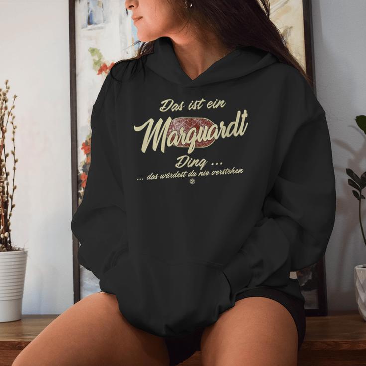 Women's Das Ist Ein Marquardt Ding Family Marquardt With-Neck Kapuzenpullover für Damen Geschenke für Sie