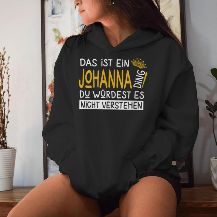 Women's First Name Johanna Name Day Das Ist Ein Johanna Ding With-Neck Kapuzenpullover für Damen Geschenke für Sie