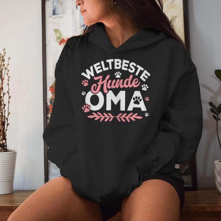 Women's Dog Slogan Love World Best Dogs Oma Kapuzenpullover für Damen Geschenke für Sie