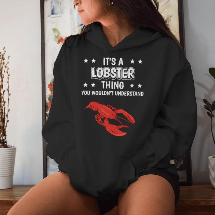 Women's Ist So Ein Hummer Ding Slogan Lobster With-Neck Kapuzenpullover für Damen Geschenke für Sie