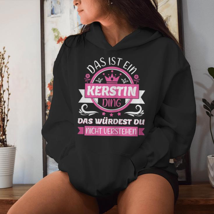 Women's Kerstin Name First Name Day Das Ist Ein Kerstin Ding Kapuzenpullover für Damen Geschenke für Sie