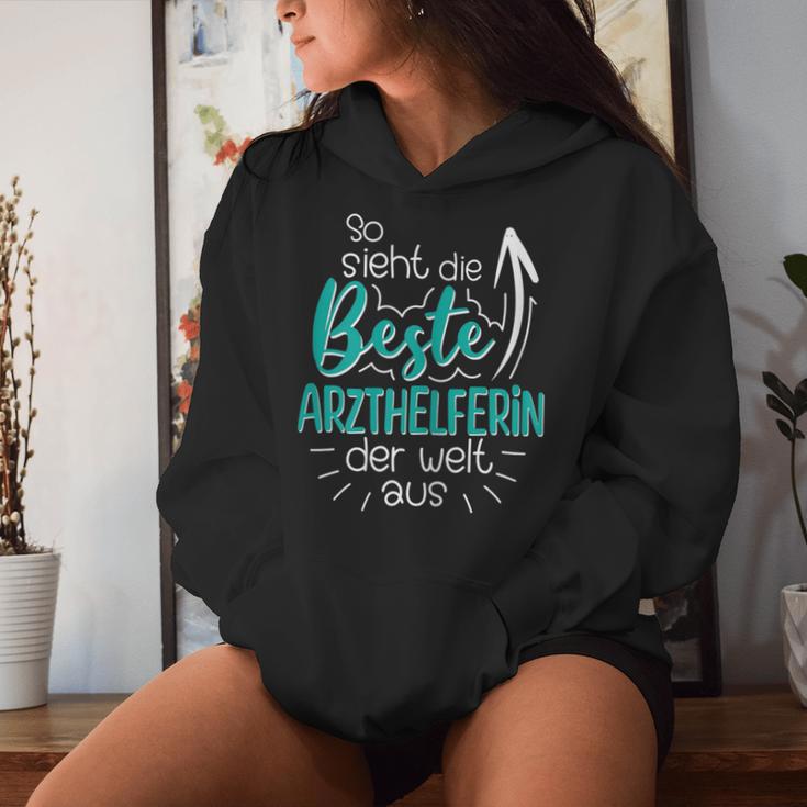 Women's So Sieht Die Beste Arzhelferin Der Welt Aus Mfa Kapuzenpullover für Damen Geschenke für Sie