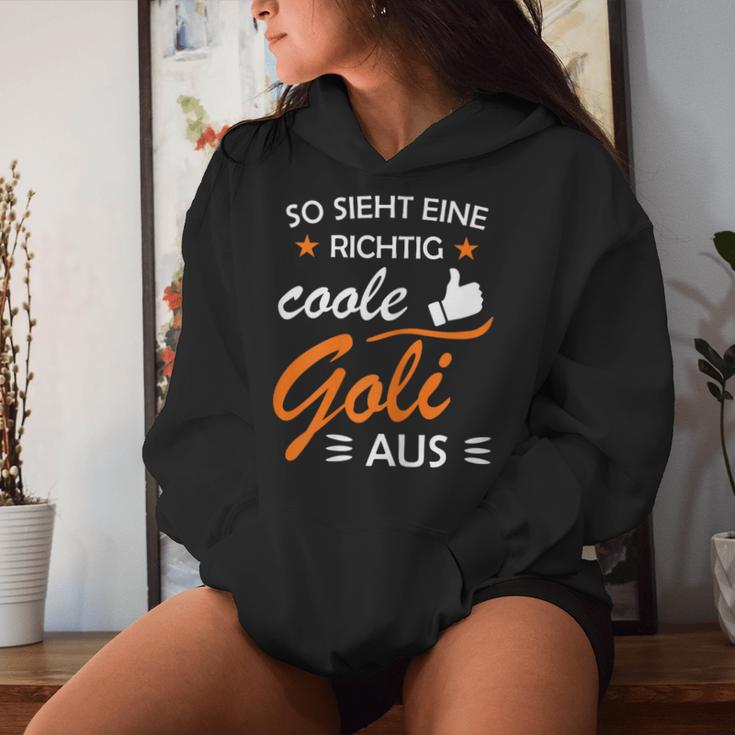 Women's So Sieht Eine Richtig Coole Goli Aus Taufgoli Kapuzenpullover für Damen Geschenke für Sie