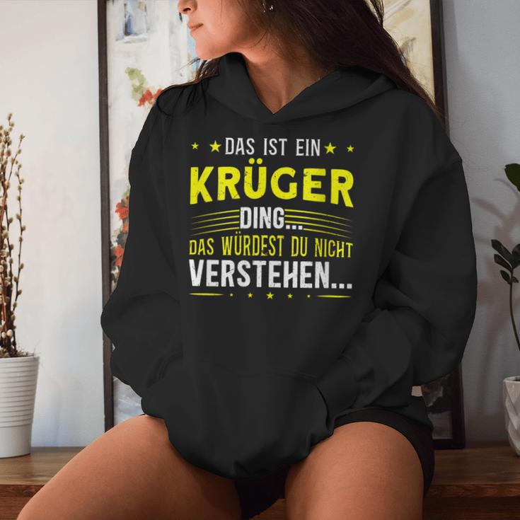 Women's With-Neck Das Ist Ein Krüger Kapuzenpullover für Damen Geschenke für Sie