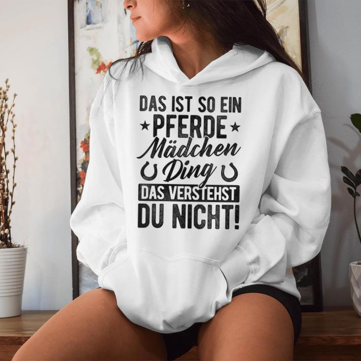 Damen Das Ist So Ein Pferdemädchen Ding Daserstehst Du Nicht Mit-Ausschnitt Kapuzenpullover für Damen Geschenke für Sie