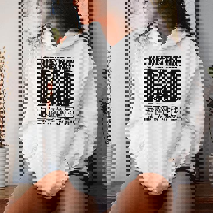 Equestrian Dad Horse Rider Father Humor Fathers Day Women Hoodie Gifts for Her