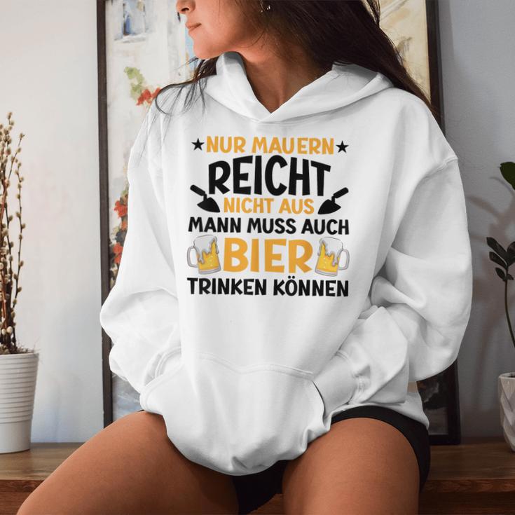 Maurer Beer Slogan Blue S Kapuzenpullover für Damen Geschenke für Sie