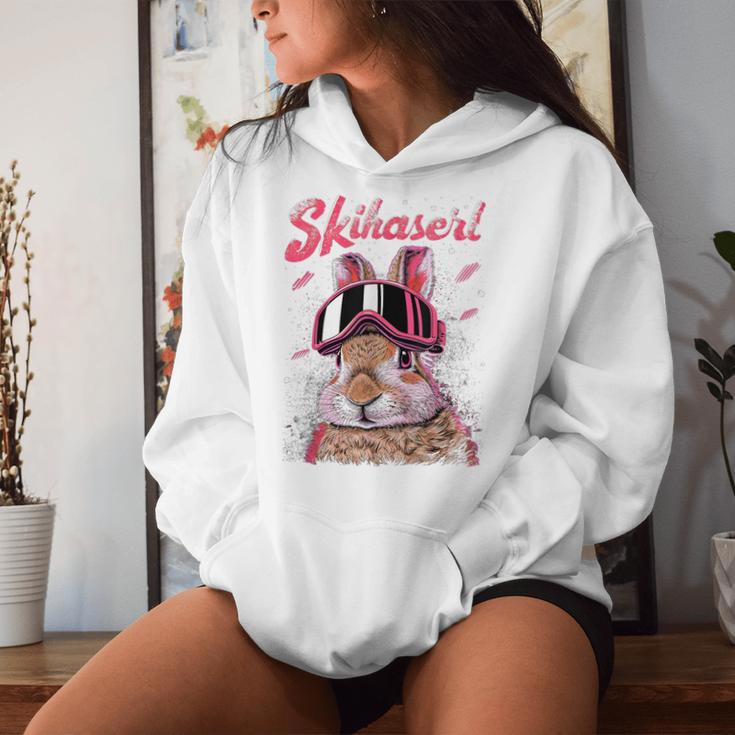 Skihaserl Apres Ski Haserl Skier Winter Women's Pink Kapuzenpullover für Damen Geschenke für Sie