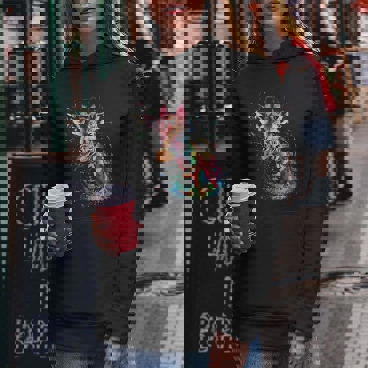 Giraffe Woman Colorful Watercolor Giraffe Women Hoodie Personalized Gifts Giraffe Woman Colorful Watercolor Giraffe Women Hoodie Personalized Gifts