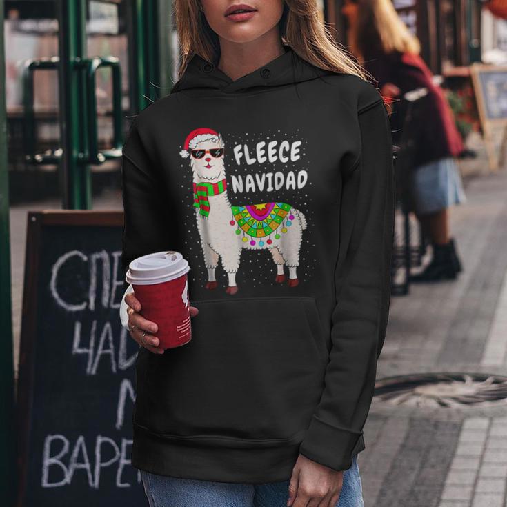 Llama Alpaca Christmas Fleece Navidad Kapuzenpullover für Damen Lustige Geschenke