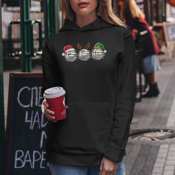 Santa Claus Elf Reindeerolleyball Christmas Women's Children's Kapuzenpullover für Damen Lustige Geschenke