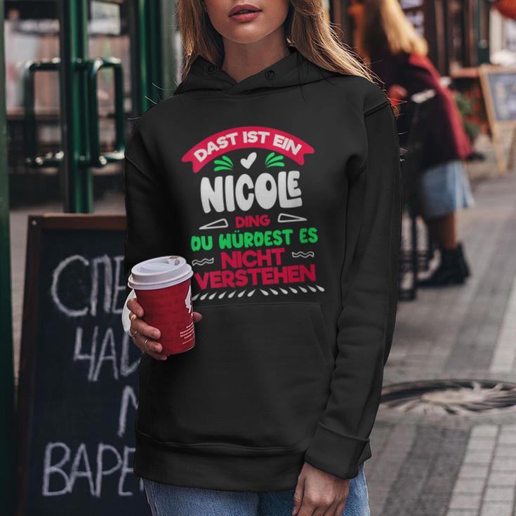 Women's Das Ist Ein Nicole Ding Du Würdest Es Nichterstehen Name With-Neck Kapuzenpullover für Damen Lustige Geschenke