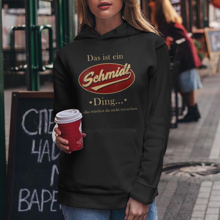 Women's Das Ist Ein Schmidt Ding Family Schmidt With-Neck Kapuzenpullover für Damen Lustige Geschenke