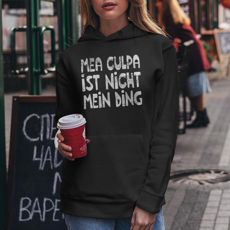 Women's Mea Culpa Ist Nicht Mein Ding Schröder Satire Ex Chancellor Kapuzenpullover für Damen Lustige Geschenke