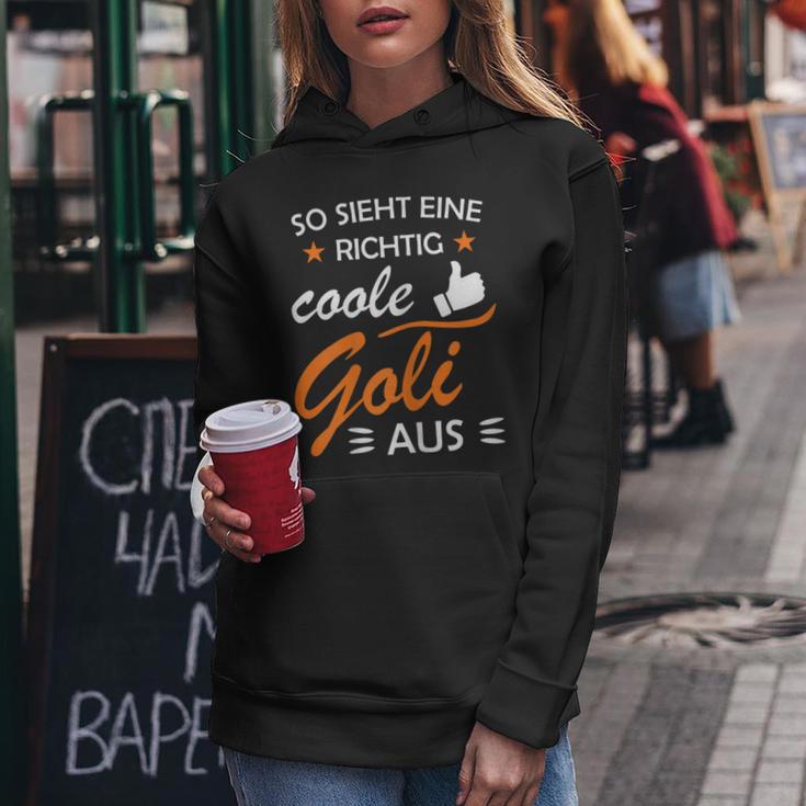 Women's So Sieht Eine Richtig Coole Goli Aus Taufgoli Kapuzenpullover für Damen Lustige Geschenke