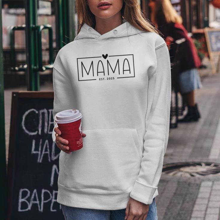 Mama 2025 Schwangerschaft Werdende Mama Mama Est 2025 Kapuzenpullover für Damen Lustige Geschenke