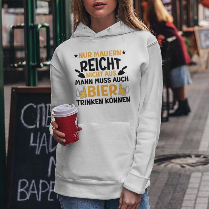 Maurer Beer Slogan Blue S Kapuzenpullover für Damen Lustige Geschenke